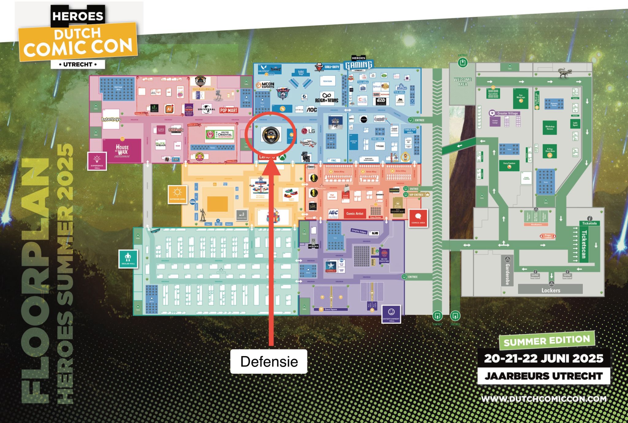 Aankomend weekend staan wij, recruiters van het Ministerie van Defensie op Heroes Dutch Comic Con (HDCC) in de Jaarbeurs Utrecht. Wij zijn te vinden in hal 11 (Gaming hall). 

Bij ons kan je op 20 game computers diverse games spellen. VR techniek van de Luchtmacht ervaren of VR schieten & simulatie varen bij de Marine. VOSS/ STRONG (Persoonlijke gevechtsuitrusting) van de Landmacht bekijken/dragen. Bij de KMAR een Paspoort controle (echt vs. nep. bezoekers kunnen onder begeleiding zelf uitzoeken of een document echt of nep is) uitvoeren en wij hebben een photobooth waar je in combinatie met gevechtsuitrusting op de foto.

Je kan natuurlijk ook in gesprek gaan met ons en erachter komen wat jouw opties zijn bij ons. We gaan er een leuke weekend van maken. Ik ben alleen voor de zaterdag ingedeeld dus wil je met mij in gesprek of tegen mij gamen? Kom dan zaterdag naar HDCC!

[Alt-tekst in foto]
 
#defensie #dosco #clas #dcpl #werkenbijclas #koninklijkelandmacht #landmacht #werkenbijdefensie #buddybijdefensie #buddy #verbindingdienst #verbindelaar #defensieinclusief #diversiteit #inclusie