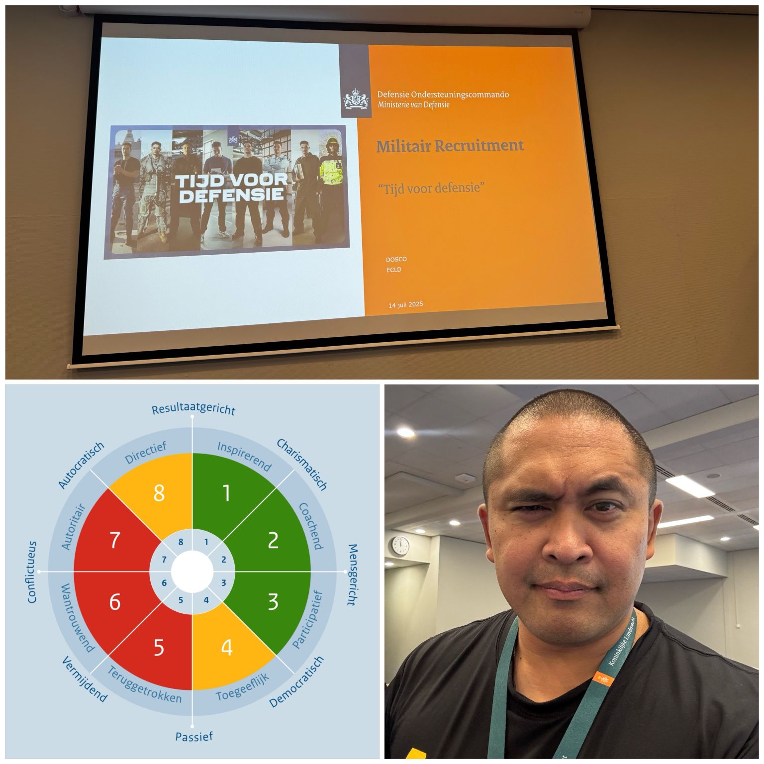 Vandaag cursus op de Marine Establishment Amsterdam (MEA)

Cursus gaat o.a. over Circumplex en hoe je dat als recruiter kunt toepassen.  Het Circumplex is een model dat inzicht geeft in verschillende communicatiestijlen tussen leidinggevenden en medewerkers, waarbij de nadruk ligt op het bevorderen van effectieve samenwerking en het bereiken van gestelde doelen.

Het circumplex is een belangrijk instrument binnen Defensie om leiders te helpen hun vaardigheden te verbeteren en effectiever te zijn in hun rol, zowel in formele leidinggevende posities als in situaties waar ze anderen inspireren en motiveren.

Onze cursusleider is Jasper van Het Expertise Centrum Leiderschap Defensie (ECLD). 

[Alt-tekst in foto]

#defensie #dosco #clas #dcpl #werkenbijclas #koninklijkelandmacht #landmacht #werkenbijdefensie #buddybijdefensie #buddy #verbindingdienst #verbindelaar #defensieinclusief #diversiteit #inclusie