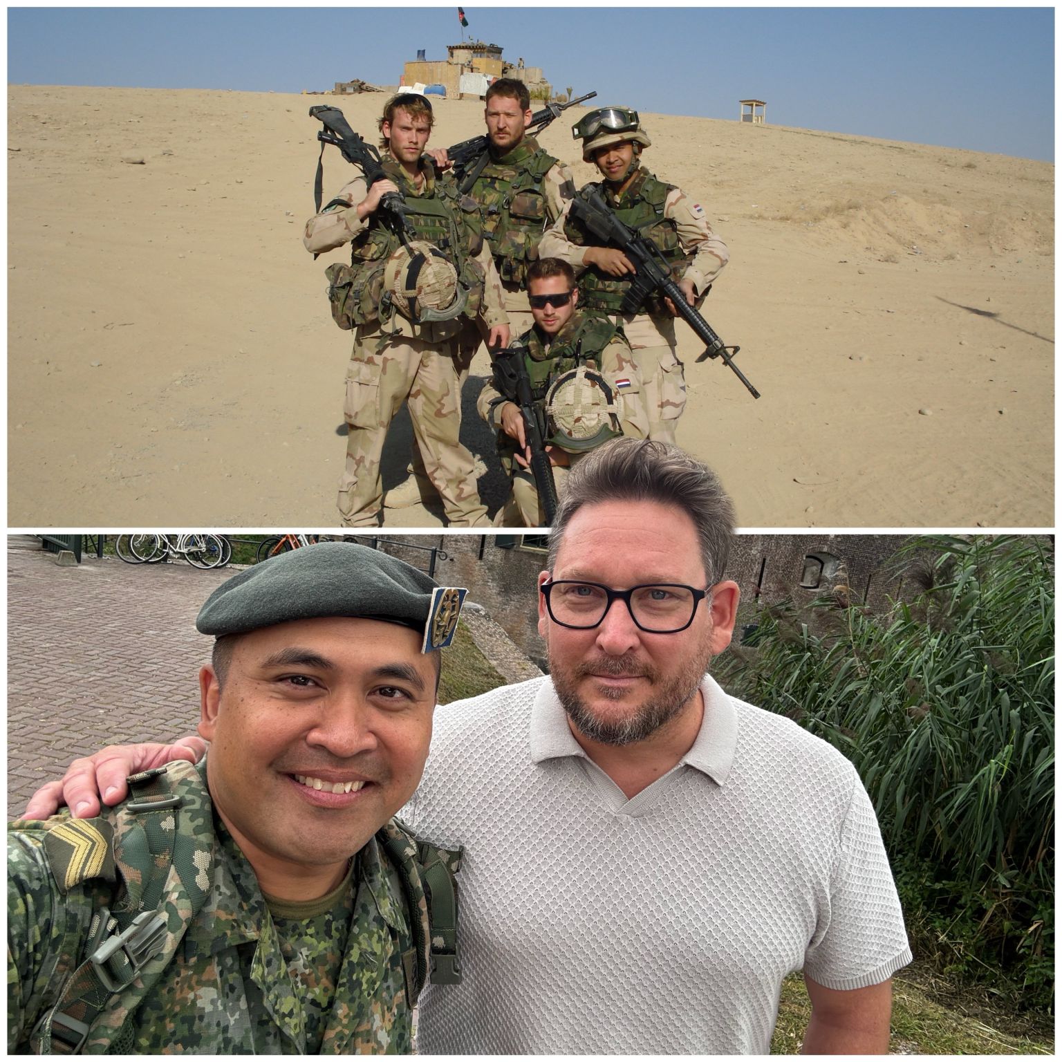 Gisteren geluncht met Freek. Wij hebben samen gediend bij onder andere 11 Luchtmobiele Brigade in Schaarsbergen en zijn samen twee keer op missie geweest naar Afghanistan. 

Freek is sinds 2016 de dienst uit maar dat betekent niet dat wij elkaar uit het oog zijn verloren. Wij zien of spreken elkaar niet dagelijks maar wanneer we weer samen zijn gaan wij gewoon verder waar wij gebleven waren. Een uniek band die gevormd is door onze militaire “ervaring”.

Bij geklets over wat wij allemaal hebben gedaan maar ook over de collega’s die we hebben verloren. Soms is het makkelijker om met iemand te praten die hetzelfde heeft meegemaakt en is dit ook een soort van reality check betreft hoe het met jezelf gaat.

Blij en trots dat ik mensen zoals Freek in mijn leven heb.

[Alt-tekst in foto]

#defensie #dosco #clas #dcpl #werkenbijclas #koninklijkelandmacht #landmacht #werkenbijdefensie #buddybijdefensie #buddy #verbindingdienst #verbindelaar #defensieinclusief #diversiteit #inclusie
