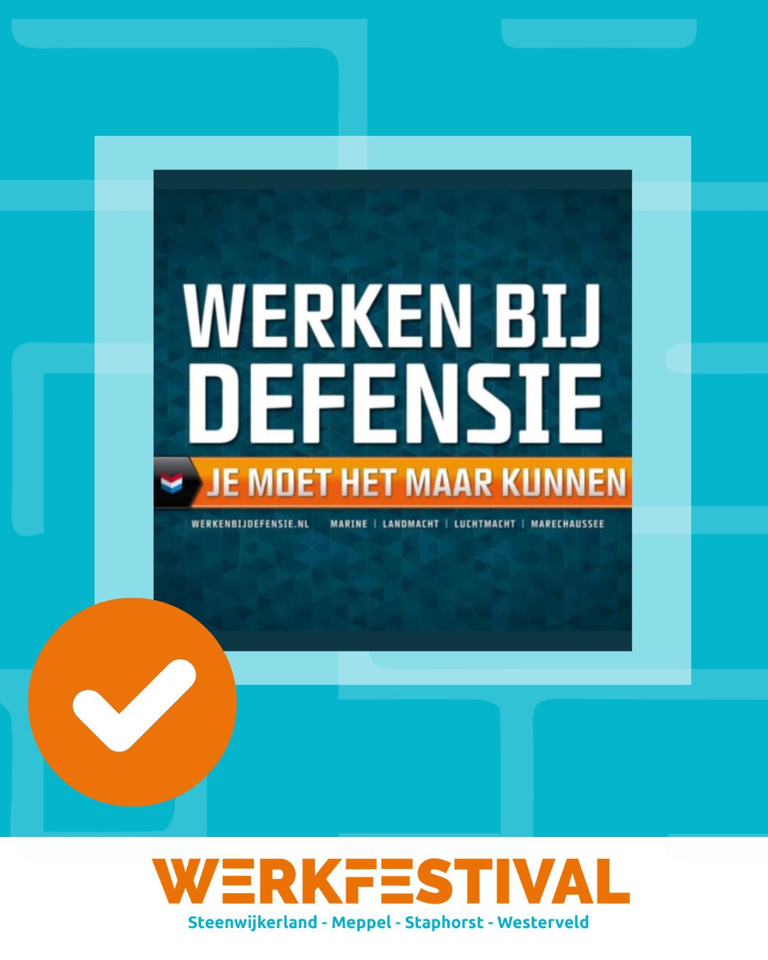 𝗪𝗘𝗥𝗞𝗙𝗘𝗦𝗧𝗜𝗩𝗔𝗟 👊 Net als 𝗗𝗘𝗙𝗘𝗡𝗦𝗜𝗘 op zoek naar nieuwe medewerkers? Dan mag je zeker niet ontbreken op het Werkfestival. 20 november duurt nog even maar voor je het weet ...

Zorg nu alvast dat je in het lijstje van deelnemende bedrijven uit Steenwijkerland, Meppel, Staphorst en Westerveld komt. Het wordt ondertussen een mooi gezelschap.

😀 Tijdens het Werkfestival kom je op een leuke en dynamische manier in contact met nieuwe werknemers. Wees alvast verzekerd van een plek in De Meenthe. Mis het niet!

▪️ 20 november 2025
▪️ De Meenthe Steenwijk 
▪️ Meer info en direct aanmelden: www.werk-festival.nl

#defensie #werkenbijdefensie #werkfestival #meppel #steenwijkerland #westerveld #staphorst 

Ministerie van Defensie
