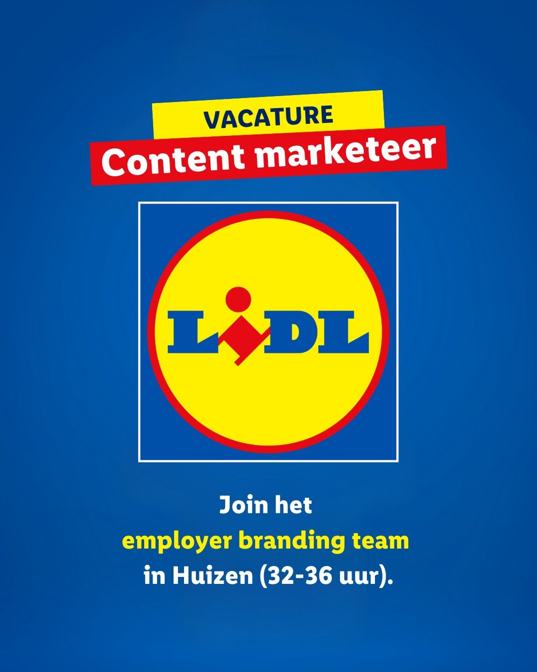 Tsja. Wat kan ik hier nou aan toevoegen? Mooie job. Leuk team. Snel solliciteren dus! ♥️💙💛 #teamlidl