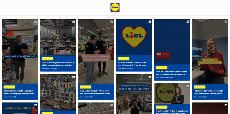 Niets zo leuk als werven met je 𝐄𝐜𝐡𝐭𝐞 𝐄𝐦𝐩𝐥𝐨𝐲𝐞𝐫 𝐁𝐫𝐚𝐧𝐝❤️ 

Alle social media posts van je eigen medewerkers die iets hebben gepost over jouw werkgeversmerk op één page! 

Bijvoorbeeld hashtag
#werkenbijlidl wordt: https://lnkd.in/ew5UUrHZ

Zeg maar hallo tegen 𝗦𝗲𝗹𝗳𝗶𝗲-𝗦𝗾𝘂𝗮𝗱.𝗰𝗼𝗺

𝐾𝑖𝑒𝑠 𝑗𝑒 𝑘𝑎𝑛𝑎𝑙𝑒𝑛 (𝐿𝑖𝑛𝑘𝑒𝑑𝐼𝑛, 𝑇𝑖𝑘𝑇𝑜𝑘, 𝑌𝑜𝑢𝑡𝑢𝑏𝑒, 𝐼𝑛𝑠𝑡𝑎𝑔𝑟𝑎𝑚)
𝐾𝑖𝑒𝑠 𝑗𝑒 ℎ𝑎𝑠ℎ𝑡ℎ𝑎𝑔
𝐸𝑛 𝑔𝑜 𝑙𝑖𝑣𝑒.ᐟ 𝐷𝑖𝑟𝑒𝑐𝑡 𝑖𝑛 𝑡𝑒 𝑝𝑙𝑢𝑔𝑔𝑒𝑛 𝑜𝑝 𝑗𝑒 𝑤𝑒𝑟𝑘𝑒𝑛-𝑏𝑖𝑗 𝑤𝑒𝑏𝑠𝑖𝑡𝑒

𝐌𝐞𝐞𝐫 𝐰𝐞𝐭𝐞𝐧? 𝐂𝐨𝐧𝐭𝐚𝐜𝐭:

Wim van den Nobelen
Linda Snijders
Nicol Tadema
Marloes Peters