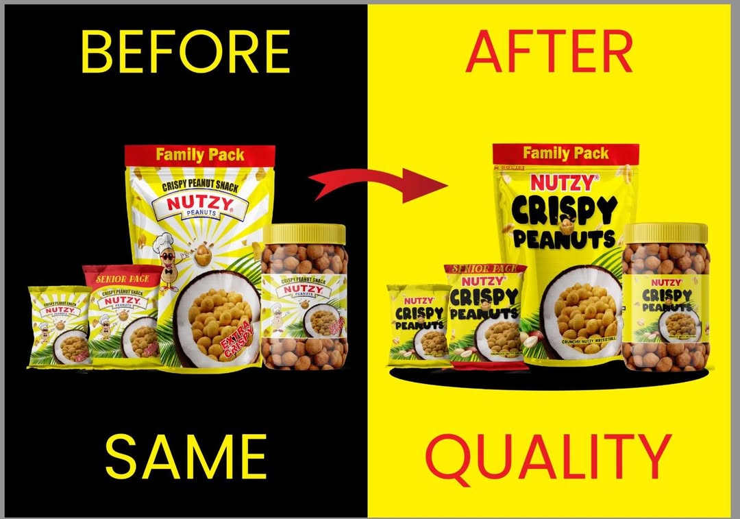 Nutzy Crispy Peanut has a fresh new look.
Don’t be confused, this is still us 😉
Grab yours today
#nutzy #peanut #rebrand