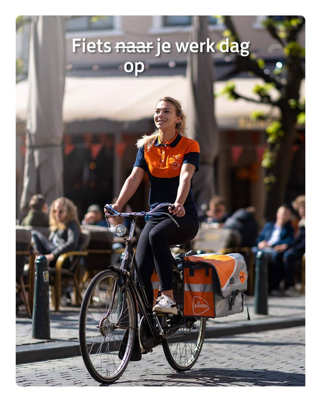 Het is vandaag Fiets naar je Werk Dag, of voor onze postbezorgers eigenlijk Fiets op je Werk Dag 😉 🚲 #fietsnaarjewerkdag #postbezorger #postnl #werkenbijpostnl