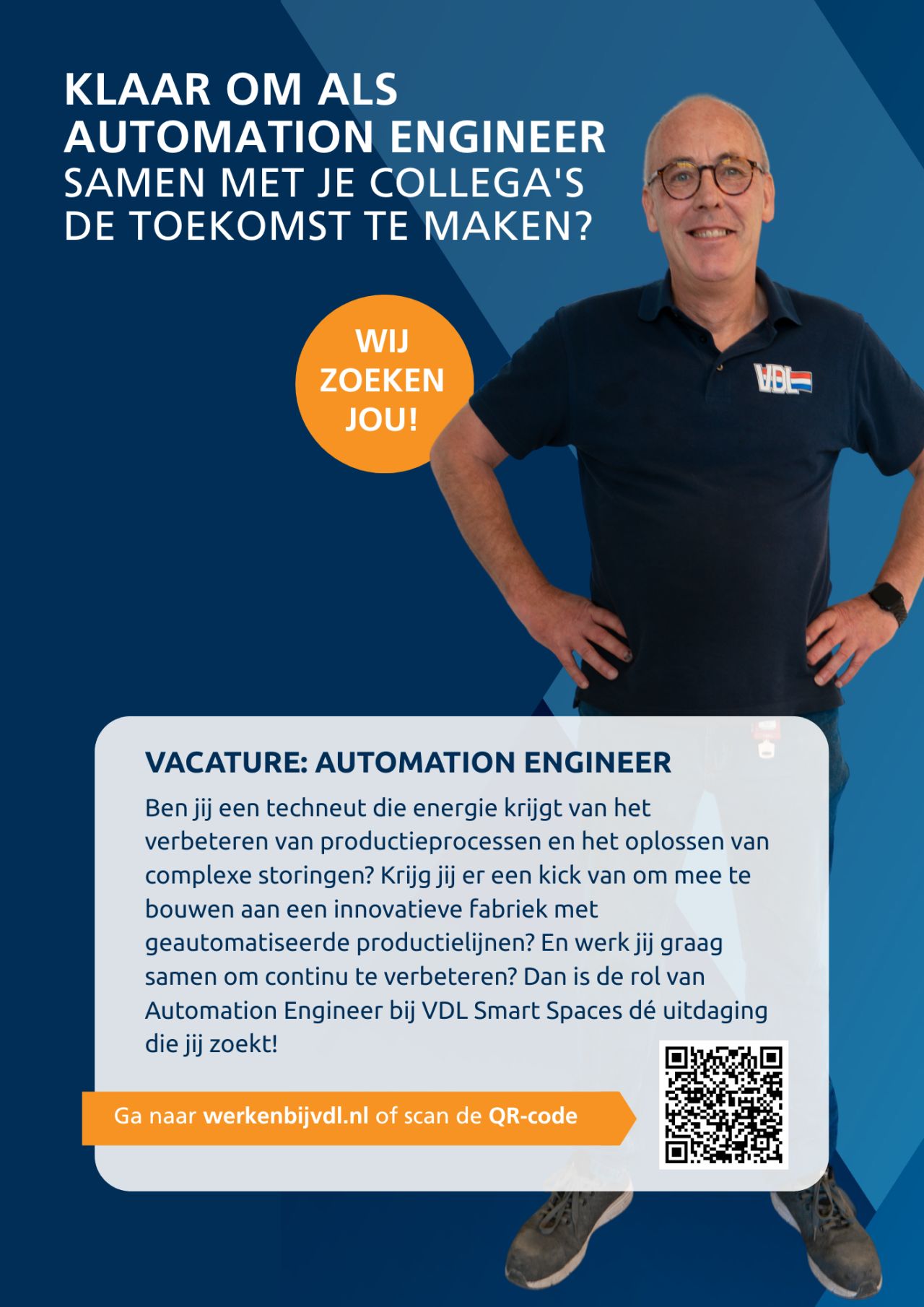 𝗩𝗮𝗰𝗮𝘁𝘂𝗿𝗲: 𝗔𝘂𝘁𝗼𝗺𝗮𝘁𝗶𝗼𝗻 𝗘𝗻𝗴𝗶𝗻𝗲𝗲𝗿 📢 
Ben jij die gedreven techneut die energie krijgt van het verbeteren van productieprocessen en het oplossen van technische uitdagingen? Bij VDL Smart Spaces zoeken we een Automation Engineer die mee wil bouwen aan onze innovatieve fabriek en geautomatiseerde productielijnen.
 
👉 Nieuwsgierig geworden? Lees de volledige vacature en solliciteer via onze website: https://lnkd.in/eFWpPYAz

#werkenbijvdl #vdlsmartspaces #krachtdoorsamenwerking
