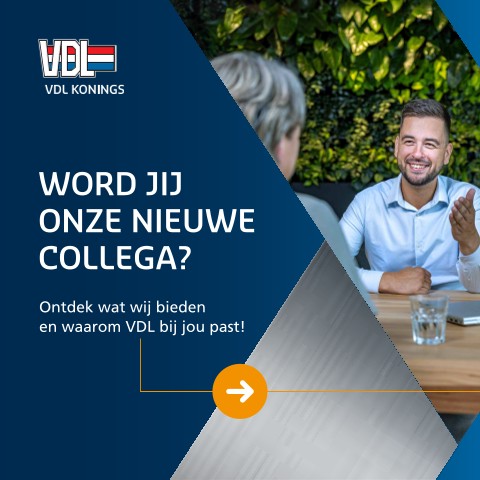 VDL Konings zoekt commerciële versterking!

Wij zijn op zoek naar nieuwe collega’s voor drie uitdagende salesfuncties binnen onze technische projecten:

🔹 Projects – Bouw mee aan innovatieve klantoplossingen
https://lnkd.in/eXwJG8SA
🔹 Medtech – Draag bij aan technologie die levens verbetert
https://lnkd.in/ejJdD-2U
🔹 Defensie – Werk aan hightech toepassingen voor veiligheid
https://lnkd.in/eZpUqp7m

Bij VDL Konings werk je in een open en informele werksfeer, met volop ruimte voor groei en ontwikkeling.

Samen maken we het verschil voor de wereld van morgen.

#werkenbijvdl #dekrachtvanvdl #VDLKonings #krachtdoorsamenwerking #techniek #vacature